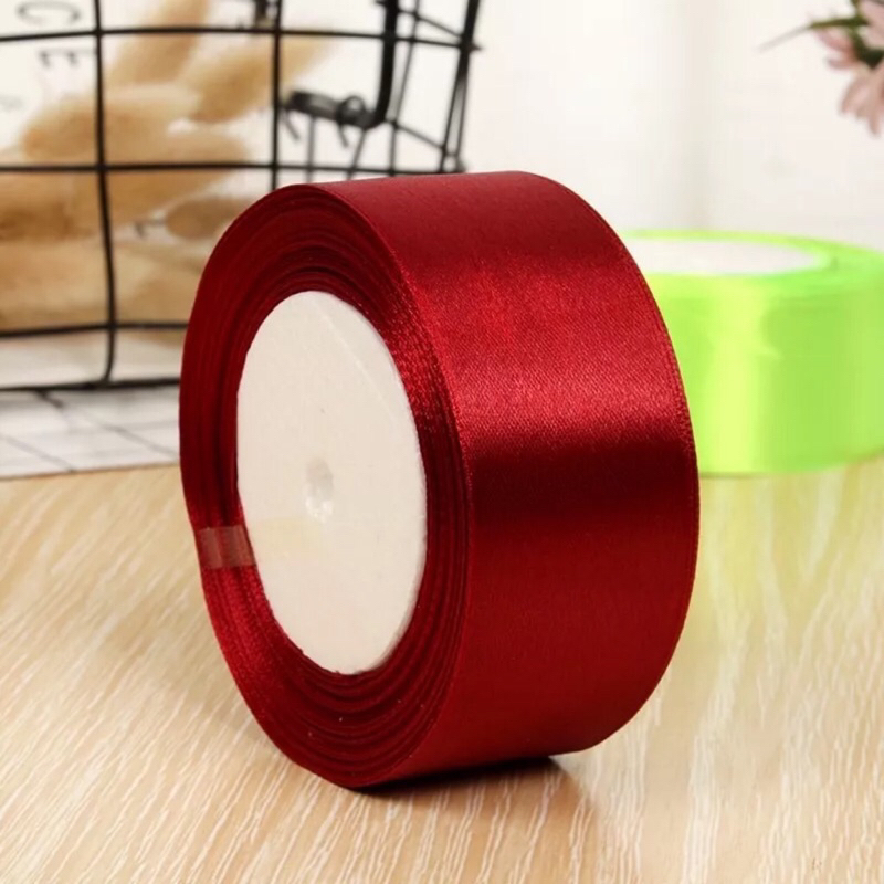 Cuộn duy băng vải lụa satin bản 4cm dài 22m ,duy băng đẹp
