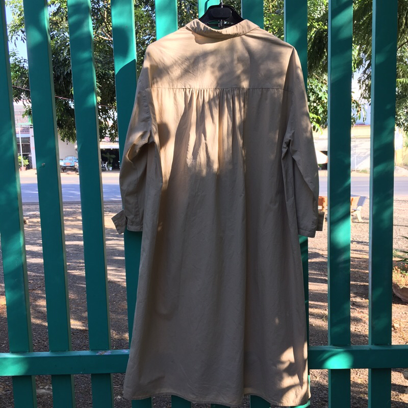 Váy sơ mi YiYian belted shirt dress