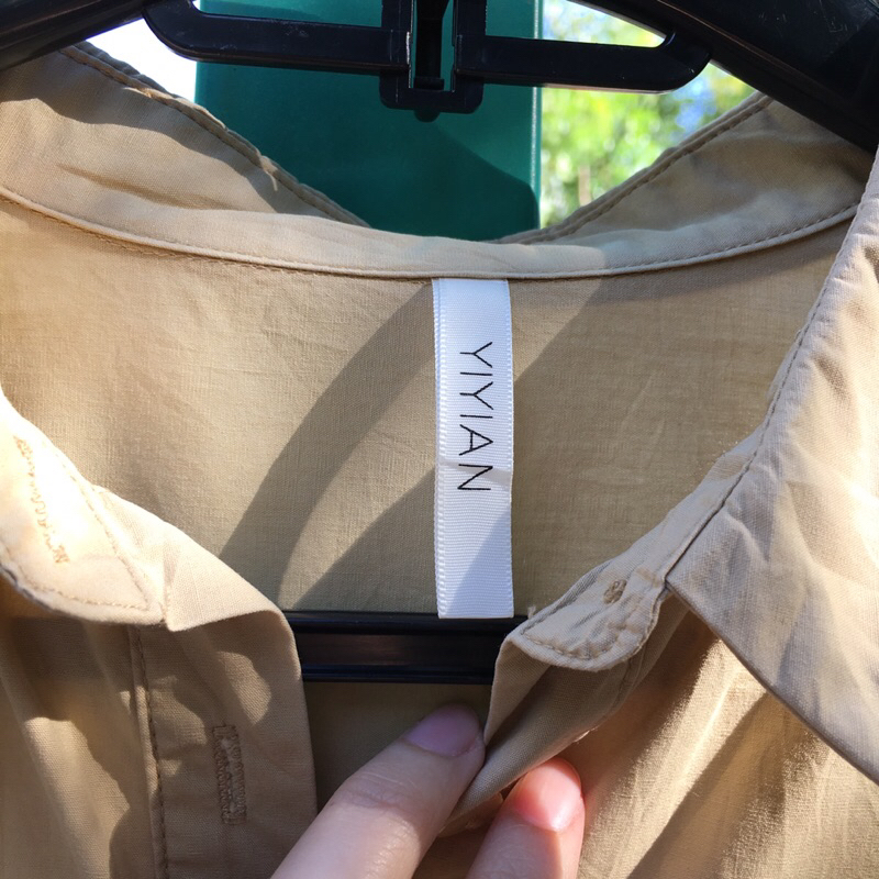 Váy sơ mi YiYian belted shirt dress