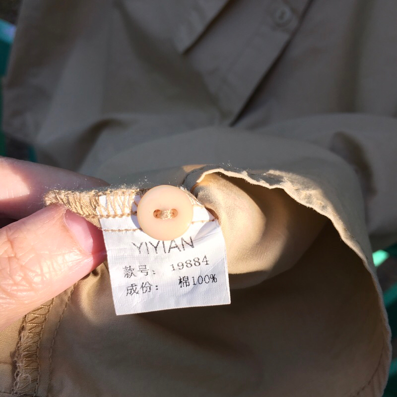 Váy sơ mi YiYian belted shirt dress