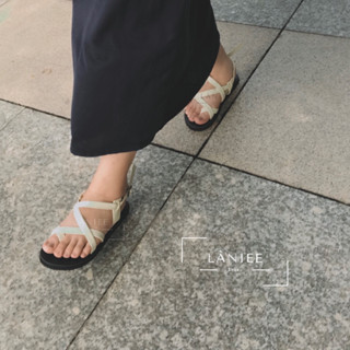 Giày sandal nữ Làniee quai dây chéo 5 màu BE KEM VÀNG, TRẮNG, NÂU, ĐEN, CAM GẠCH - LNT08