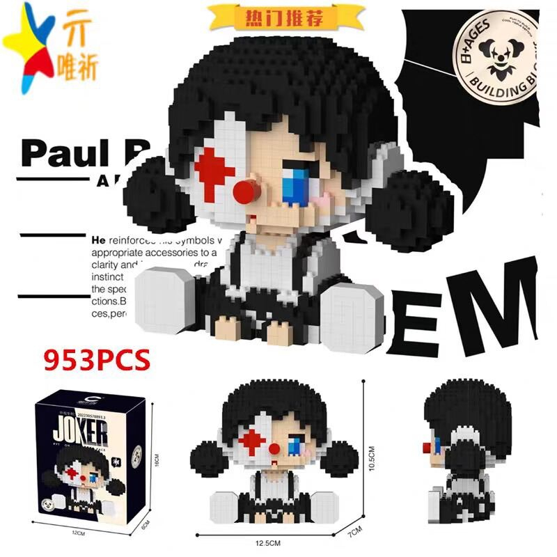 Lắp ráp Lego Joker,Harley Quinn,Kaws, đồ chơi lắp ráp mô hình nhân vật Joker, Kaws