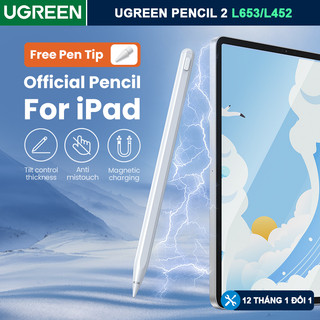 Bút cảm ứng ugreen pencil 2 l452/l653 stylus type-c charging bluetooth stylus pen for ip 2018 đến 2022 baniecom