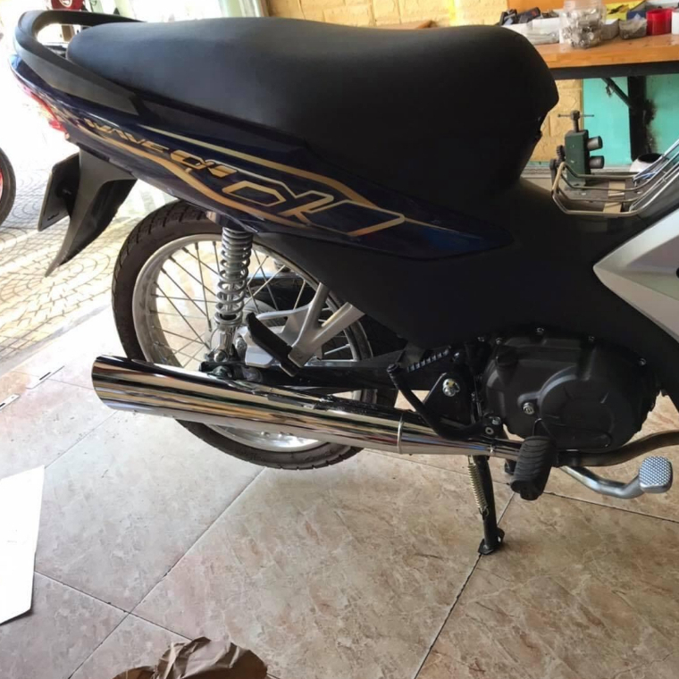 Pô 2543 Đít S Hàng Loại 1 Lắp Dòng Xe WaveA 50-100-110cc-Dream-Cub Có Âm Thanh Móc Và Êm Đã Chế Cổ Sẵn Inox 304