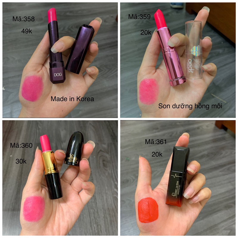 Son Tester/2hand Các Hãng Đủ Màu mã 358-361