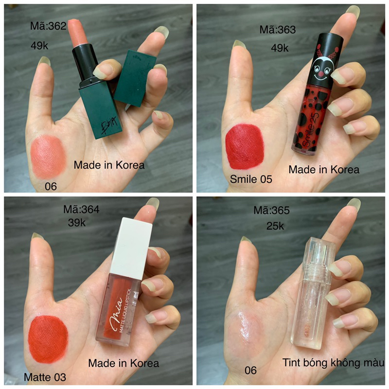 Son Tester/2hand Các Hãng Đủ Màu mã 362-365