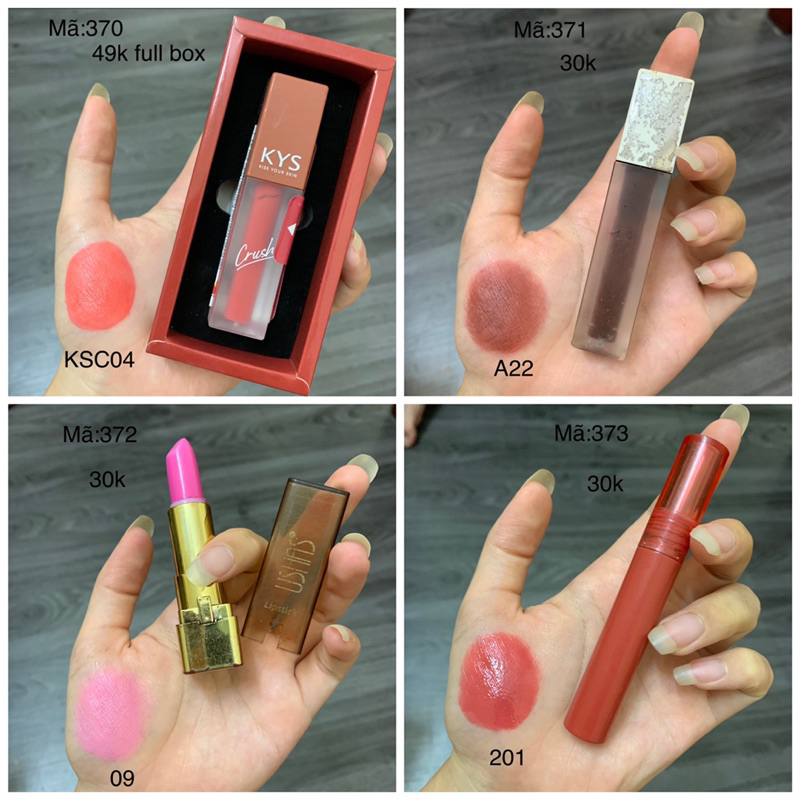 Son Tester/2hand Các Hãng Đủ Màu mã 370-373