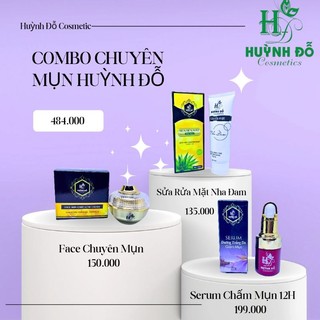 Combo 3 sp dành cho da mụn liti,bọc,mủ,sưng viêm huỳnh đỗ chính hãng