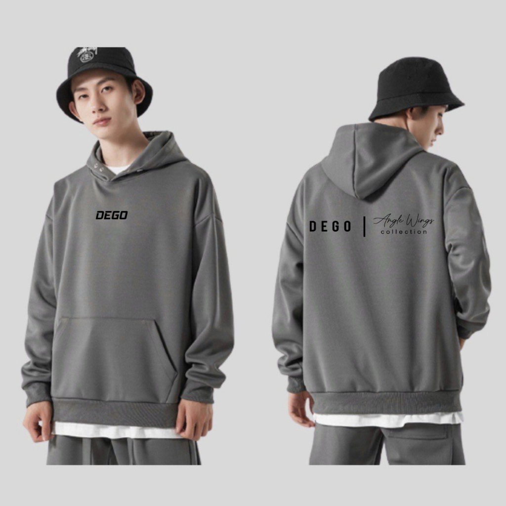 Áo hoodie DEGO nỉ cotton cao cấp basic nam nữ form rộng oversize local brand