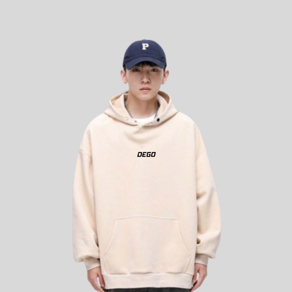 Áo hoodie DEGO nỉ cotton cao cấp basic nam nữ form rộng oversize local brand