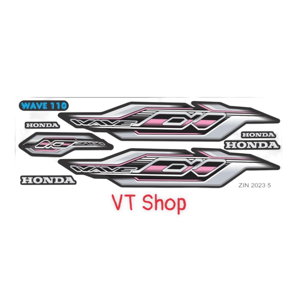 Tem Zin Mẫu 2023 Dán Xe Wave anlpha 50-100-110cc  Siêu Đẹp Tem Cao Cấp 3 Lớp Chống Nước Bảo hành 6 Tháng