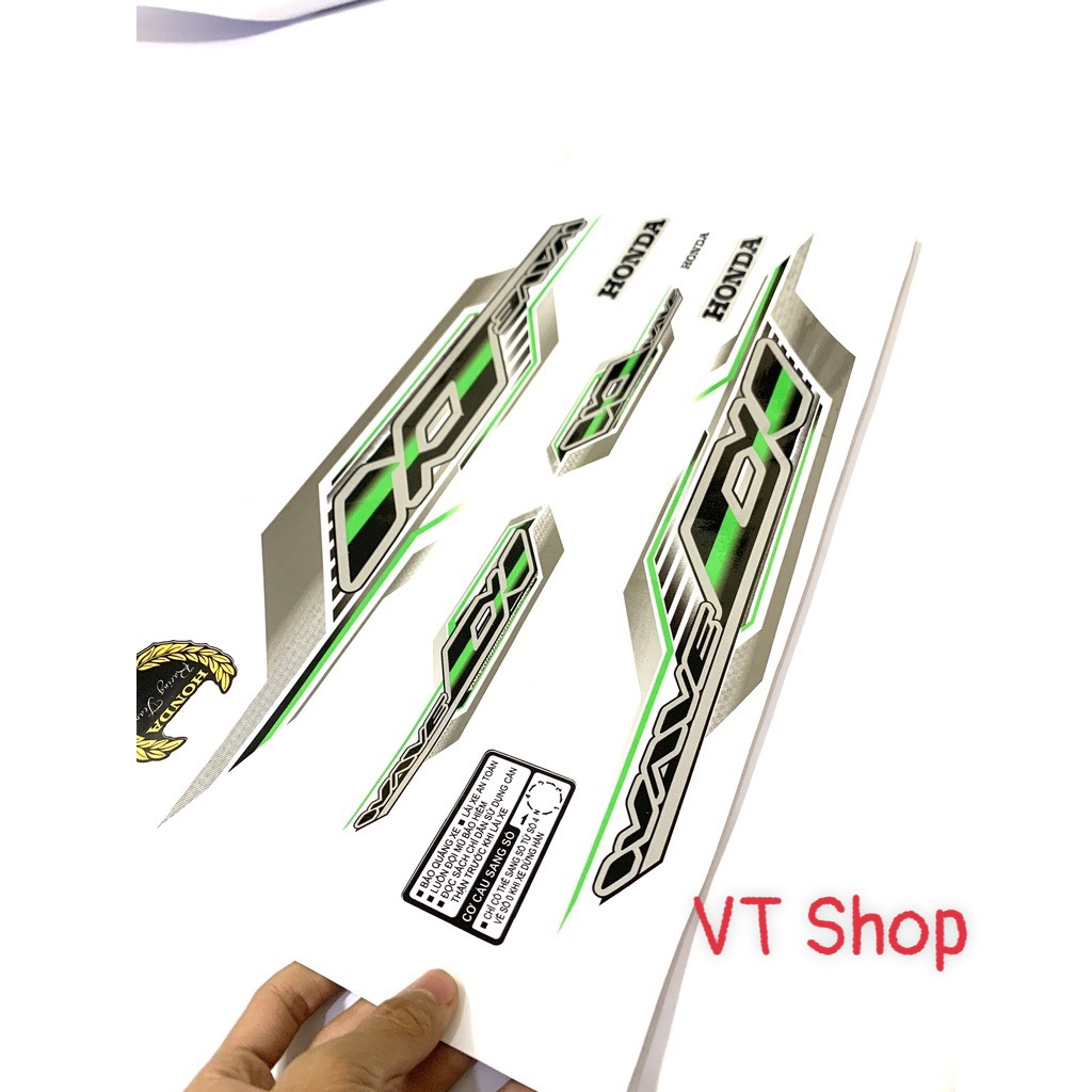 Tem Zin Mẫu 2023 Dán Xe Wave anlpha 50-100-110cc  Siêu Đẹp Tem Cao Cấp 3 Lớp Chống Nước Bảo hành 6 Tháng