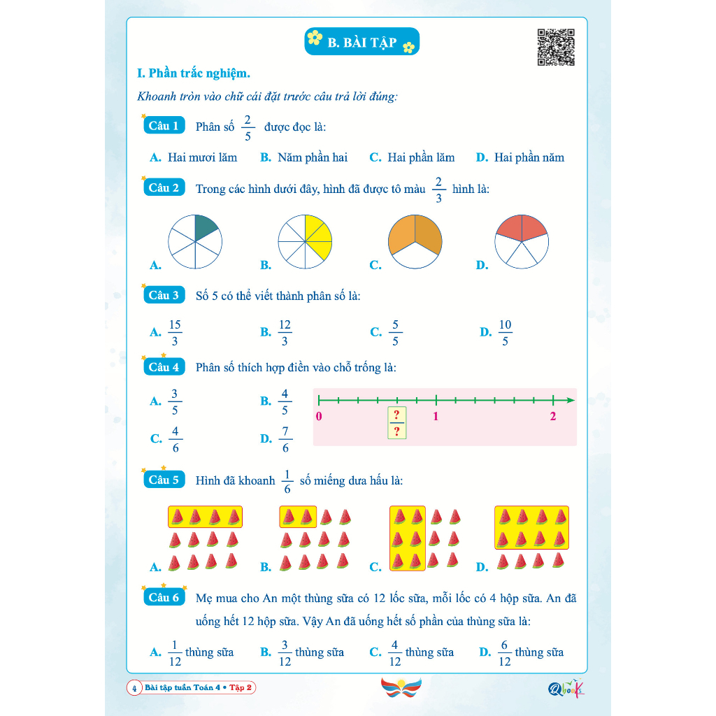 Sách - Bài Tập Tuần Toán Lớp 4 - học kì 2 - Cánh diều (1 quyển)