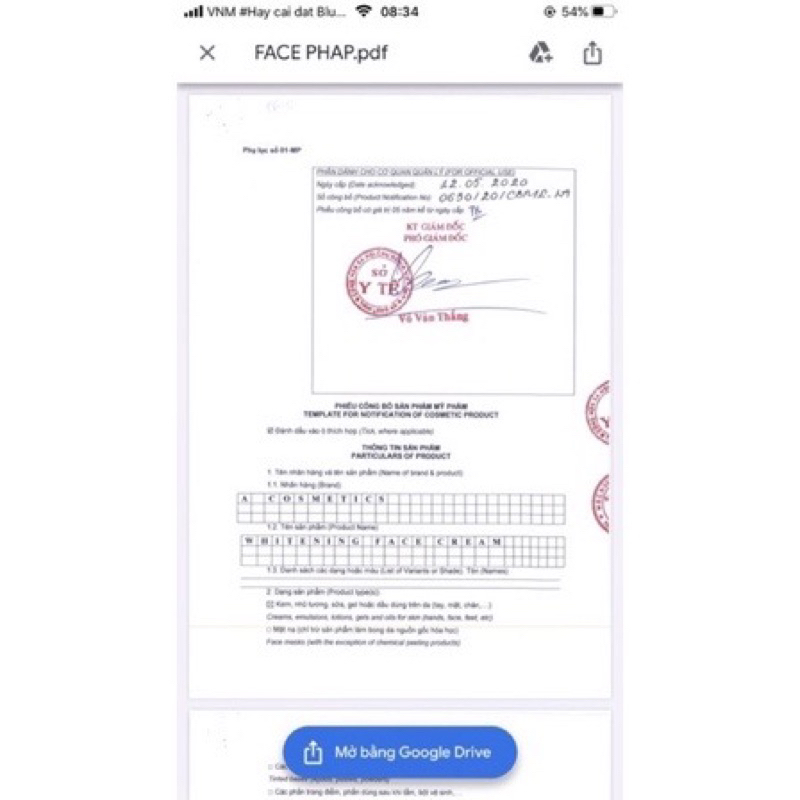 Kem face Pháp A cosmetics mẫu mới
