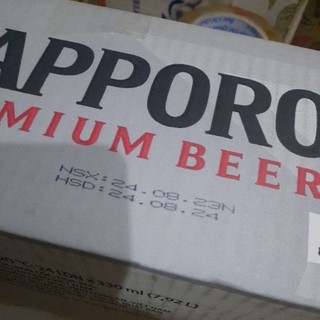 Thùng 24 lon bia Sapporo 330ml
