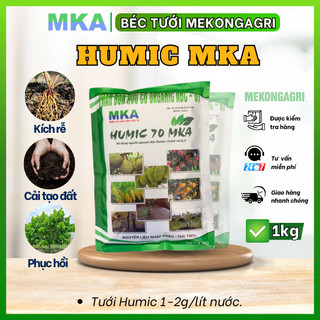 Humic MKA phân bón kích rễ dạng vảy bạc tan hoàn toàn gói 1kg