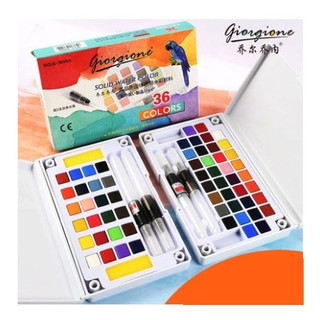 Màu nước viên nén giorgione 18/24/36 màu - tặng giấy vẽ, cọ vẽ