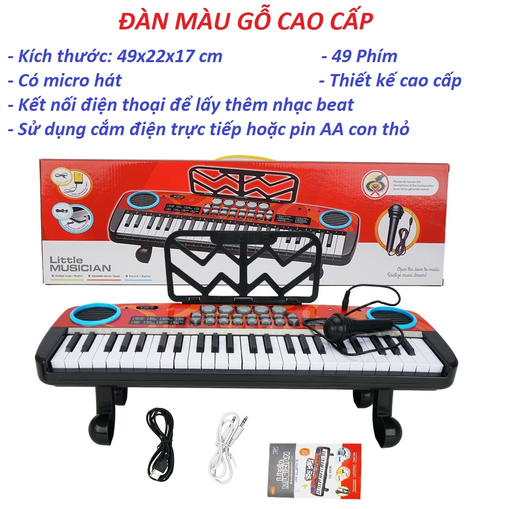 Đàn piano cho bé đàn organ cho bé kèm mic hát đa dạng mẫu mã giai điệu giúp phát triển tài năng âm nhạc