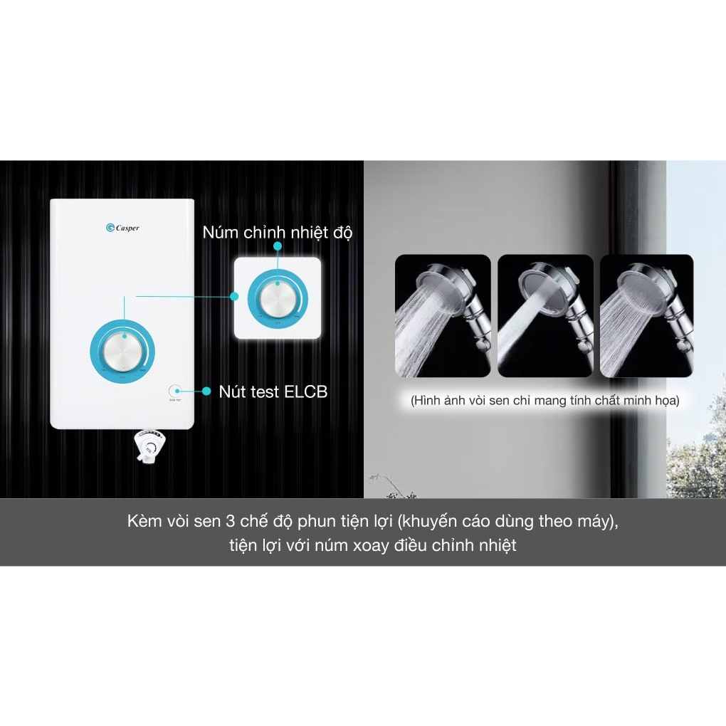 Máy nước nóng trực tiếp Casper 4500W EN-45TH11