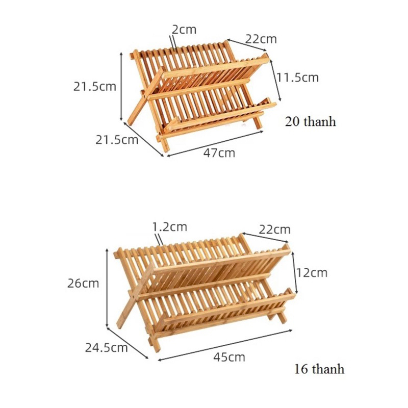 Giá đỡ bát đĩa bằng tre tự nhiên