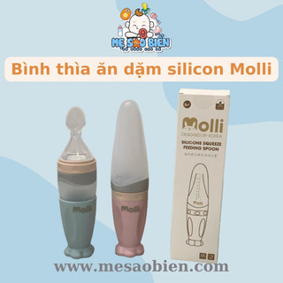 Bình thìa ăn dặm silicon cho bé Molli dung tích 90ml