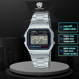 Đồng Hồ Unisex Casio A158WA-1, Size 33mm, Dây Thép Không Gỉ, Hàng Chính Hãng 1994s WATCH