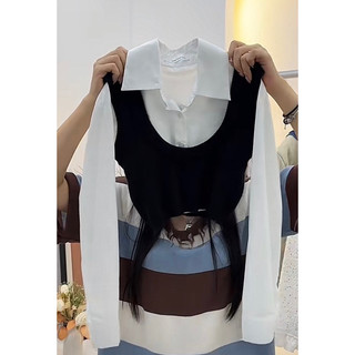 [ORDER 15-20 NGÀY] SET ÁO GILE LEN+ SƠ MI CROPTOP