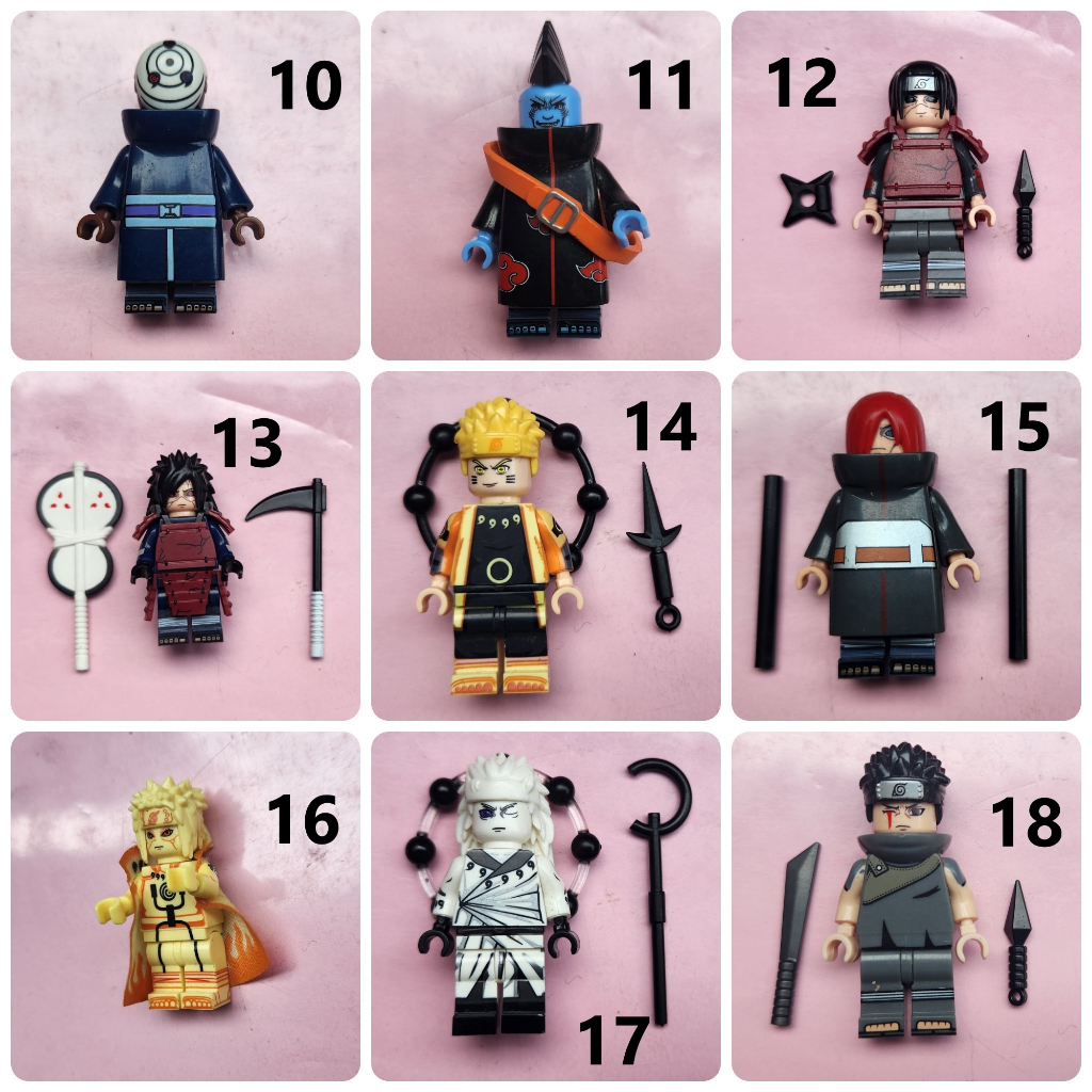 Minifigures Nhân Vật Naruto Sasuke Kakashi