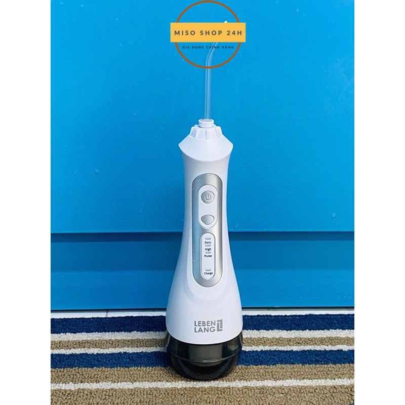 Máy Tăm nước   Lebenlang LBT1486W, màu trắng,  3 chế độ phun, 5 đầu tăm tặng kèm túi vải bảo hành 24 tháng chính hãng