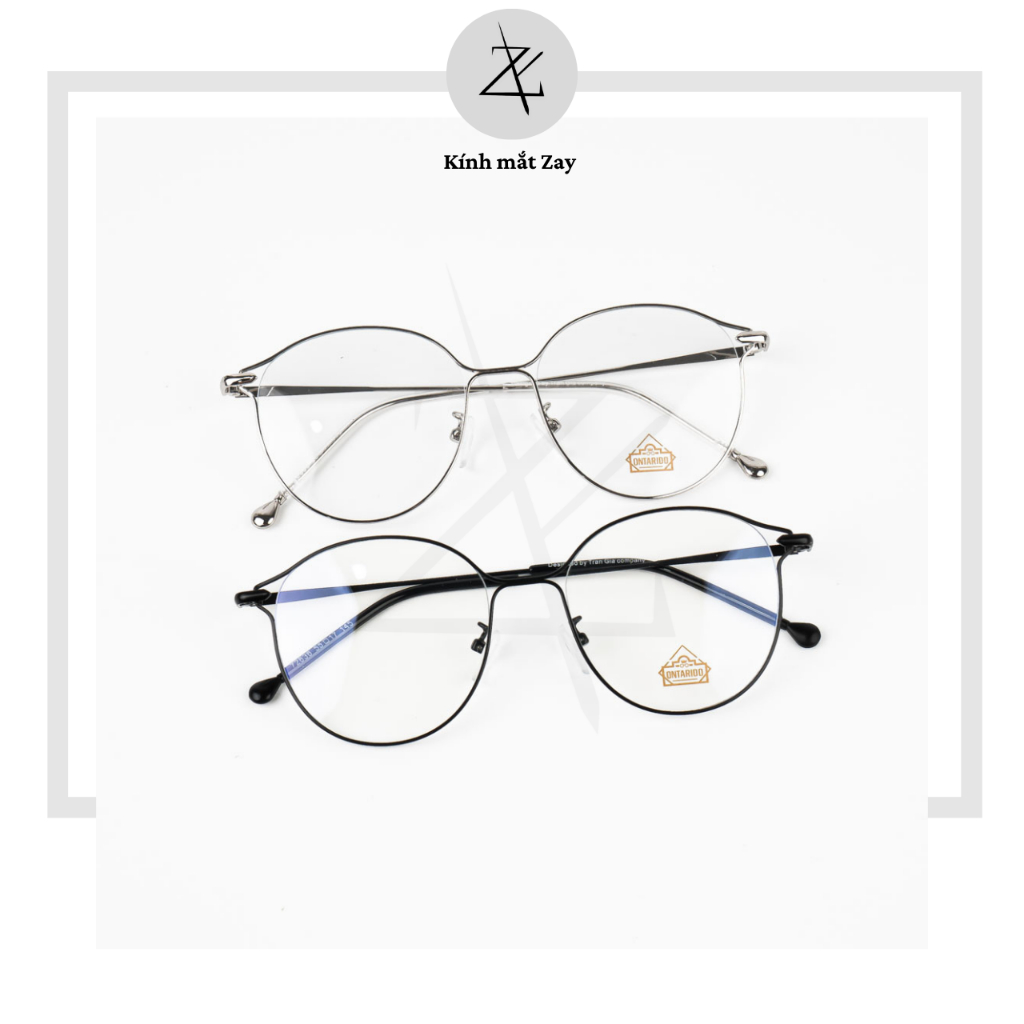 Gọng kính mắt mèo cận loạn nam nữ Ontarido 72836 ngăn ánh sáng xanh chống tia uv phong cách thời trang cao cấp