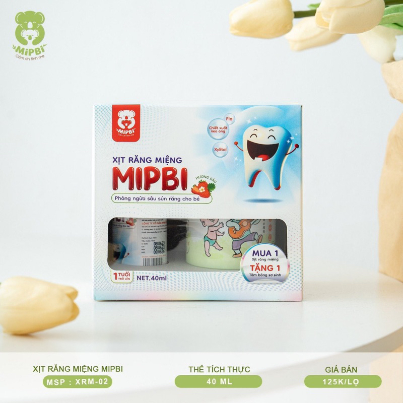 Xịt chống sâu răng MIPPI dành cho bé từ 12 tháng- giúp làm sạch và bảo vệ men răng cho bé