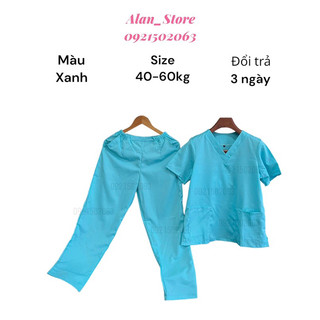 Đồng phục spa/ đồng phục y tế màu xanh