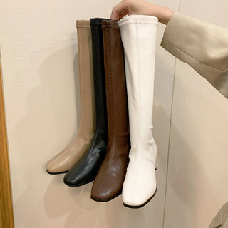 Boot nữ big size 40 41 42 dưới gối, gót vuông 5cm