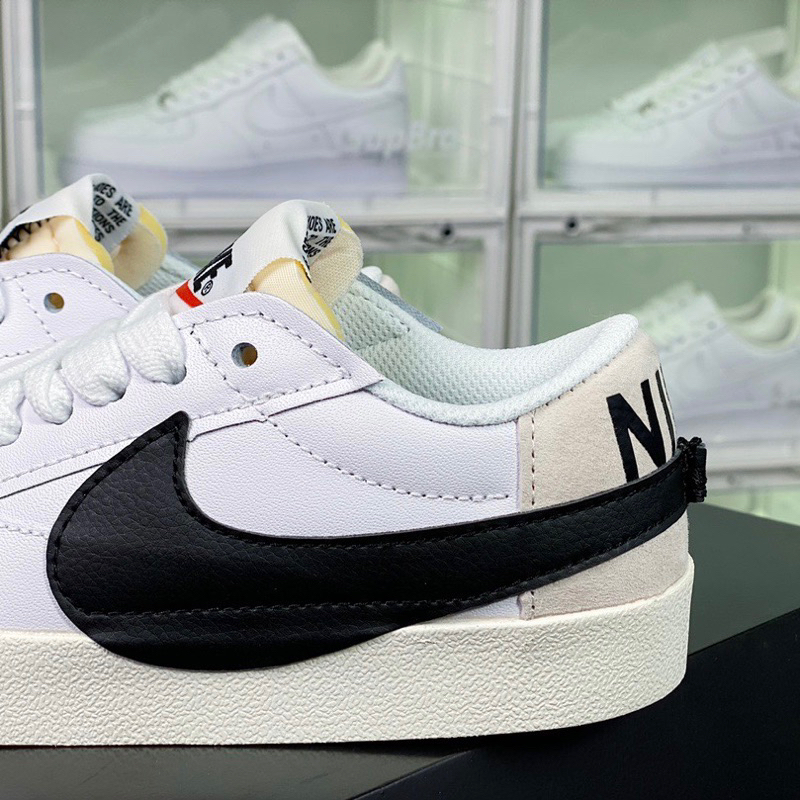 Giày Sneaker Cổ Thấp NK Blazer Low 77 Jumbo White Black Hàng TC