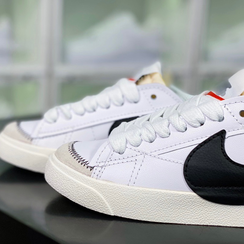 Giày Sneaker Cổ Thấp NK Blazer Low 77 Jumbo White Black Hàng TC