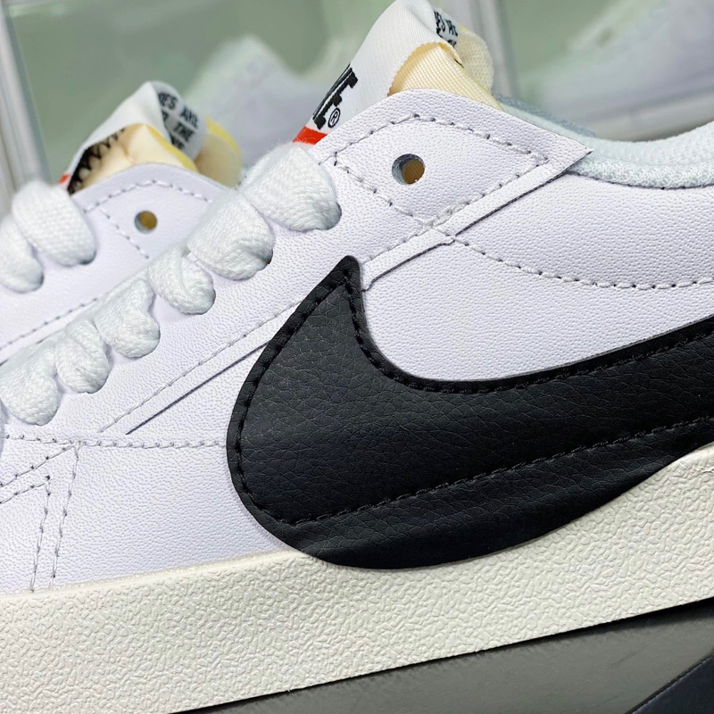 Giày Sneaker Cổ Thấp NK Blazer Low 77 Jumbo White Black Hàng TC