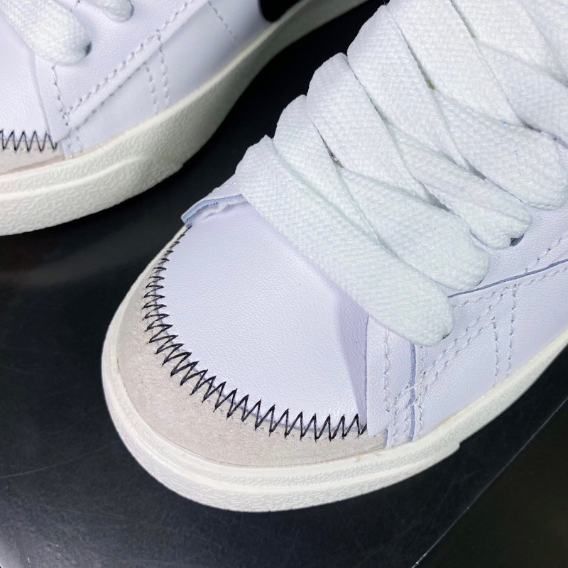 Giày Sneaker Cổ Thấp NK Blazer Low 77 Jumbo White Black Hàng TC