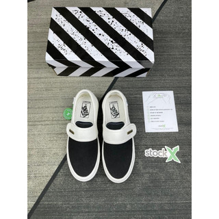 Giày Vans FOG Slipn on đen trắng, giày vans lười full box