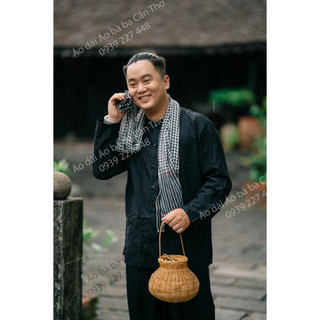 Bigsize bộ bà ba cate đen - bộ bà ba bigsize- may sỉ bà ba toàn quốc - may bộ bà ba theo yêu cầu