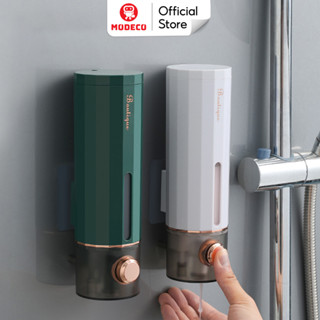 Hộp Đựng Sữa Tắm Dầu Gội Gắn Tường Cao Cấp Modeco - Chai Đựng Nước Rửa Tay 450ml, Nhựa ABS Rất Bền - Không Cần Khoan Đục