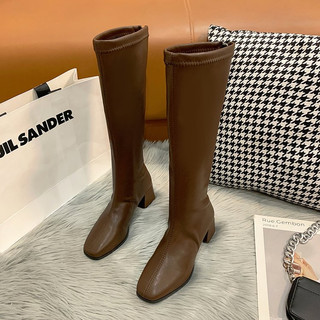 Boot nữ dưới gối, gót vuông 5cm có big size 40 41 42