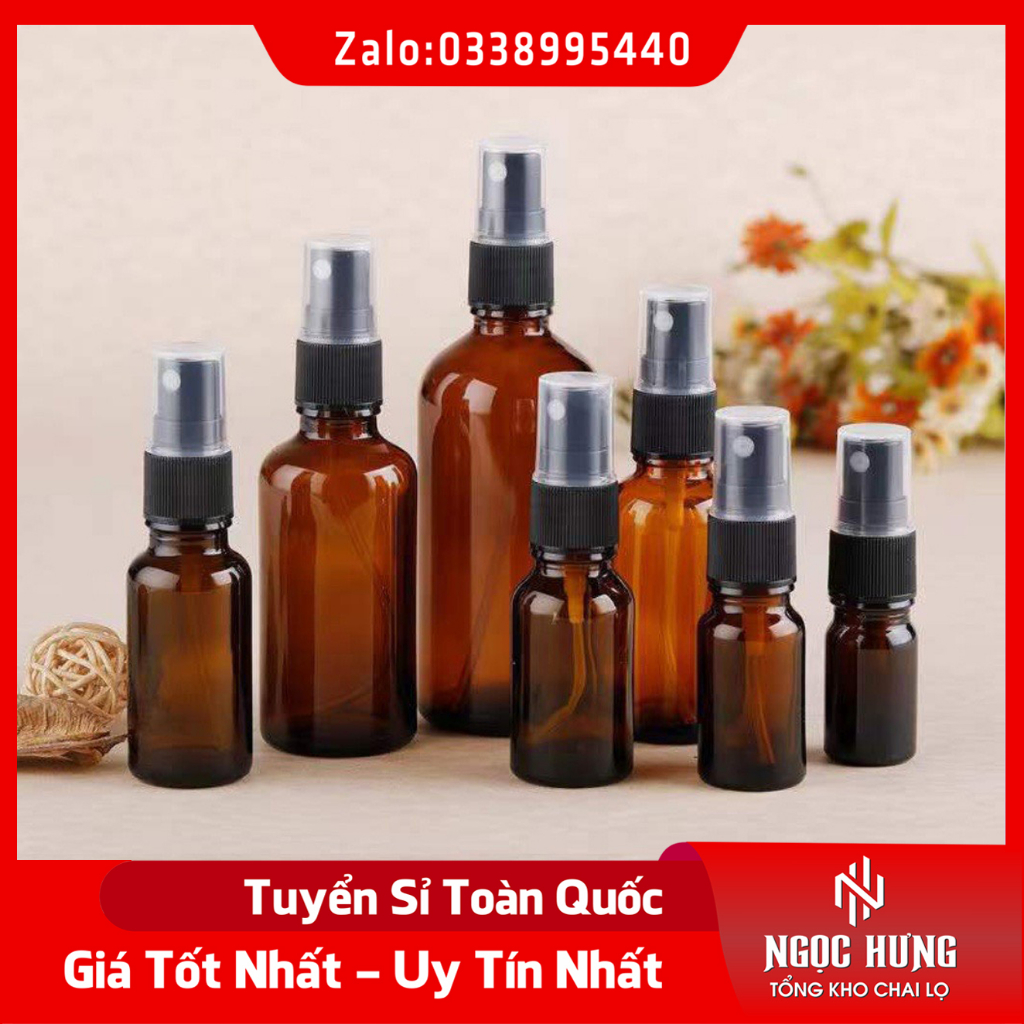 Chai Xịt Phun Sương ♥️ Lọ Đựng Tinh Dầu Thủy Tinh 50ML/100ML Có Van Phun Sương Chiết Tinh Dầu Khuếch Tán, Dầu Thơm