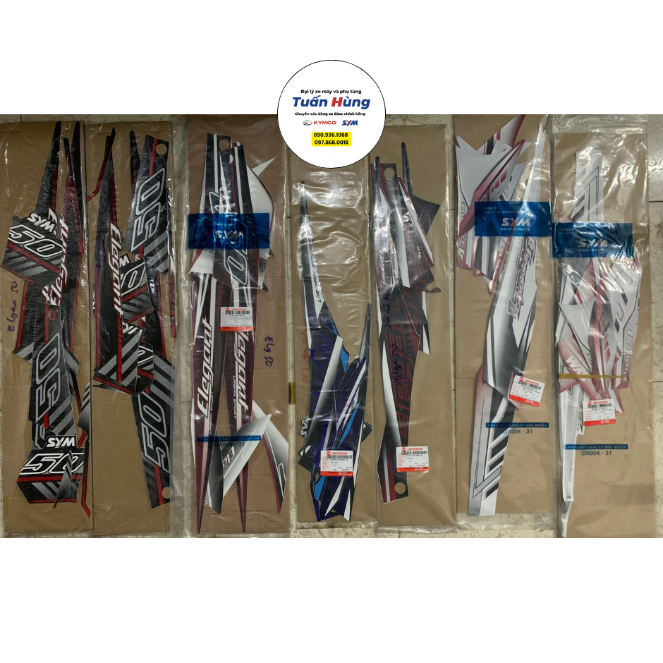 Bộ tem xe Elegant 50/Elegant 100 SYM