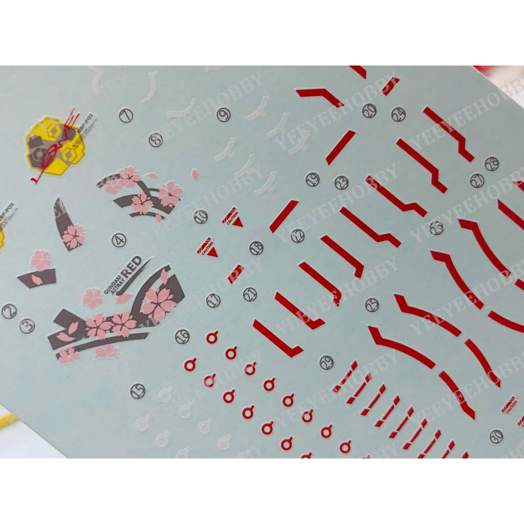 DECAL MÔ HÌNH XUEYAN - DECAL NƯỚC PHẢN QUANG CHO MÔ HÌNH HIRM 1/100 ASTRAY RED FRAME HIRM-03