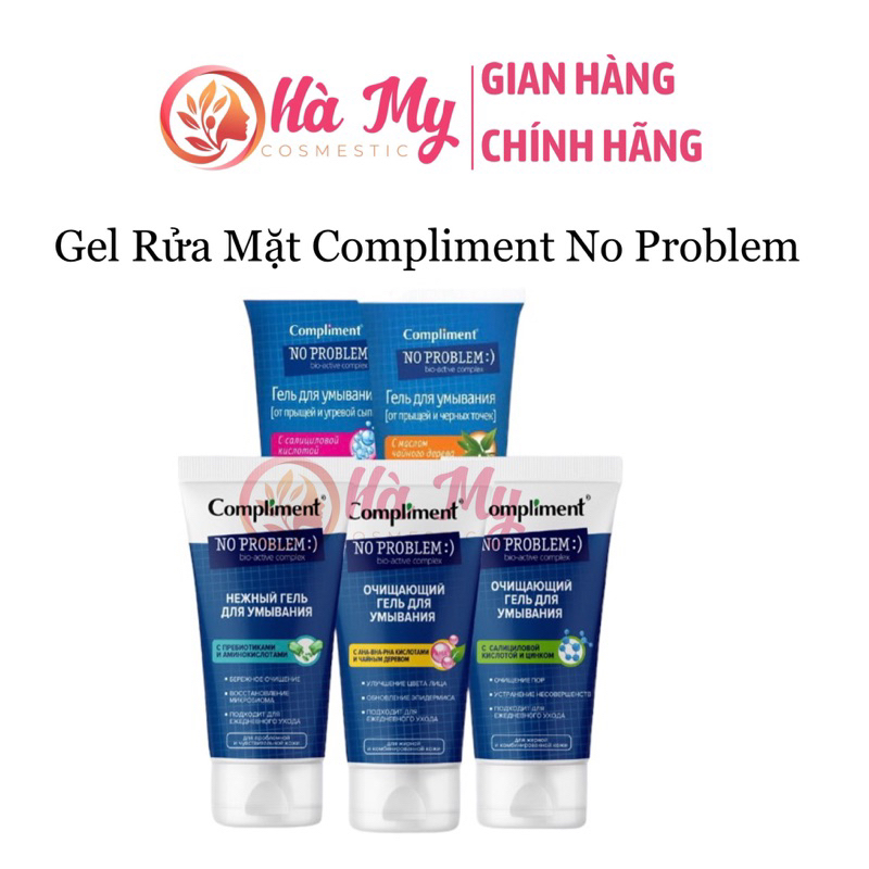 Sữa rửa mặt - Gel NO PROBLEM Compliment chứa Tea Tree Salicylic Acid,giảm viêm , mụn