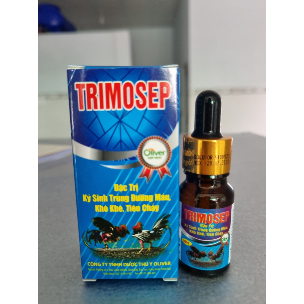 Trimosep gà đá - Điều trị kí sinh trùng đường máu, khò khè, tiêu chảy