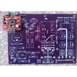 Bộ 4pcb công suất + pcb drived, nguồn xung ir2153.