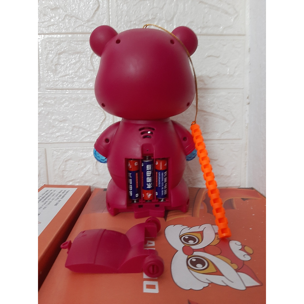 TẶNG PIN đèn trung thu, đèn gấu dâu cảm ứng lotso, đèn trung thu vui nhộn, mẫu mới 2023,đồ chơi trung thu