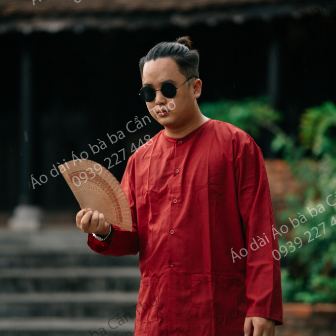 Áo bà ba lẻ vải Cate màu đỏ- Miền tây-giá rẻ- Có bộ bà ba Bigsize- Bà ba sỉ toàn quốc, may bộ áo bà ba theo yêu cầu