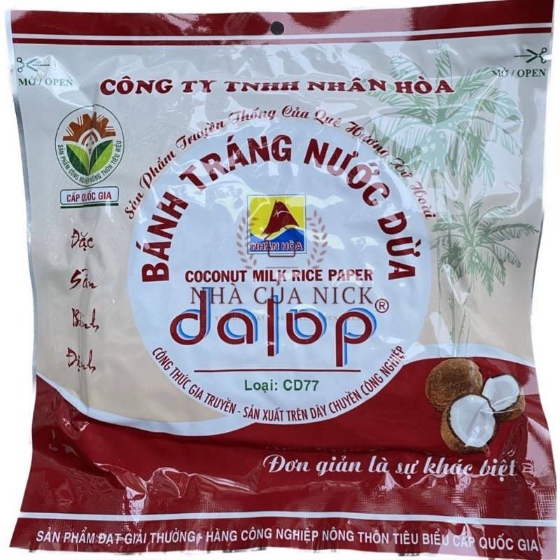 Bánh tráng DALOP nước dừa Bình Định (40 gói)